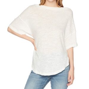 💕NWT FREE PEOPLE SHE’S SO COOL TEE IVORY S***